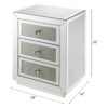 Noralie - Accent Table Mirrored / Faux Dimaonds - Silver - Image 5