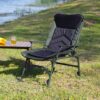 Camping Lounge Chair, Portable Folding Reclining Camping With Adjustable Backrest For Indoor And Outdoor Camping Beach Hiking Fishing - Green / Black - Image 2