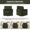 360° Swivel Chair Accent Barrel Armchair With Side Pockets, Chenille Upholstery, Compact Size - Green - Image 8