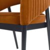 Mirah - Modern Open Barrel Dining Chair - Burnt Orange - Image 7