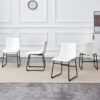 (Set of 4) Classic Chairs, A Stylish Seat Perfect For Modern Minimalist And Industrial Style Environments - White - Image 5
