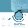 Hardshell Suitcase Double Spinner Wheels Pp Luggage Sets Lightweight Durable Suitcase With Tsa Lock, 3 Piece Set (20/24/28) - Dark Blue - Image 6