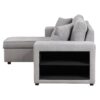 Pull Out Sleeper Sofa Reversible L-Shape 3 Seat Sectional Couch With Storage Chaise And 2 Stools For Living Room Furniture Set - Gray - Image 23