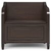 Connaught - Small Entryway Storage Bench - Chestnut - Image 13