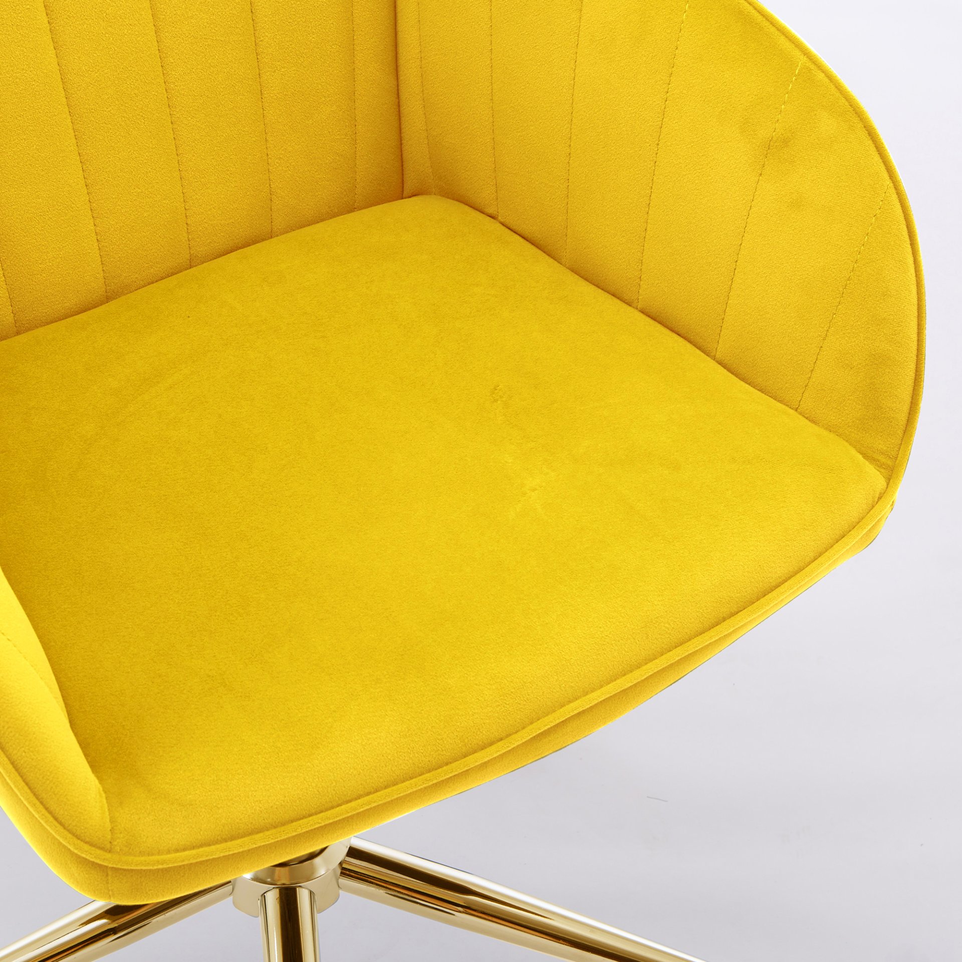 Swivel Office Chair - Bright Yellow / Gold - Image 2