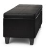 Afton - Storage Ottoman Bench - Midnight Black - Image 4