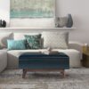 Owen - Small Rectangular Storage Ottoman - Distressed Dark Blue - Image 9