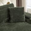 Convertible Sectional Sofa Bed Set With Armrest Storage, Cup Holder, USB, 4 Seater - Green - Image 8