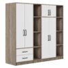 6 Door Wardrobe With Shelves And Drawers - Natural - Image 3