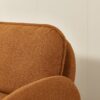 Loveseat Sofa Small Couch For Living Room, Sherpa Fabric Upholstered Loveseat Sofa Couch, Small Loveseat Sofa For Apartment, Bedroom - Orange - Image 8