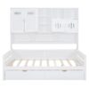 Full Size Daybed With 2 Drawers And All In One Cabinet And Shelf - White - Image 25