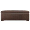 Gabbie - Rectangular Storage Upholstered Ottoman - Brown - Image 2