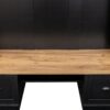 Farmhouse 4 In 1 Hall Tree With Wood Grain Bench And Top, Multifunctional Coat Rack With Hooks And Shell Handles, Mudroom Bench With Adjustable Shelves For Hallway, Living Room - Black - Image 16