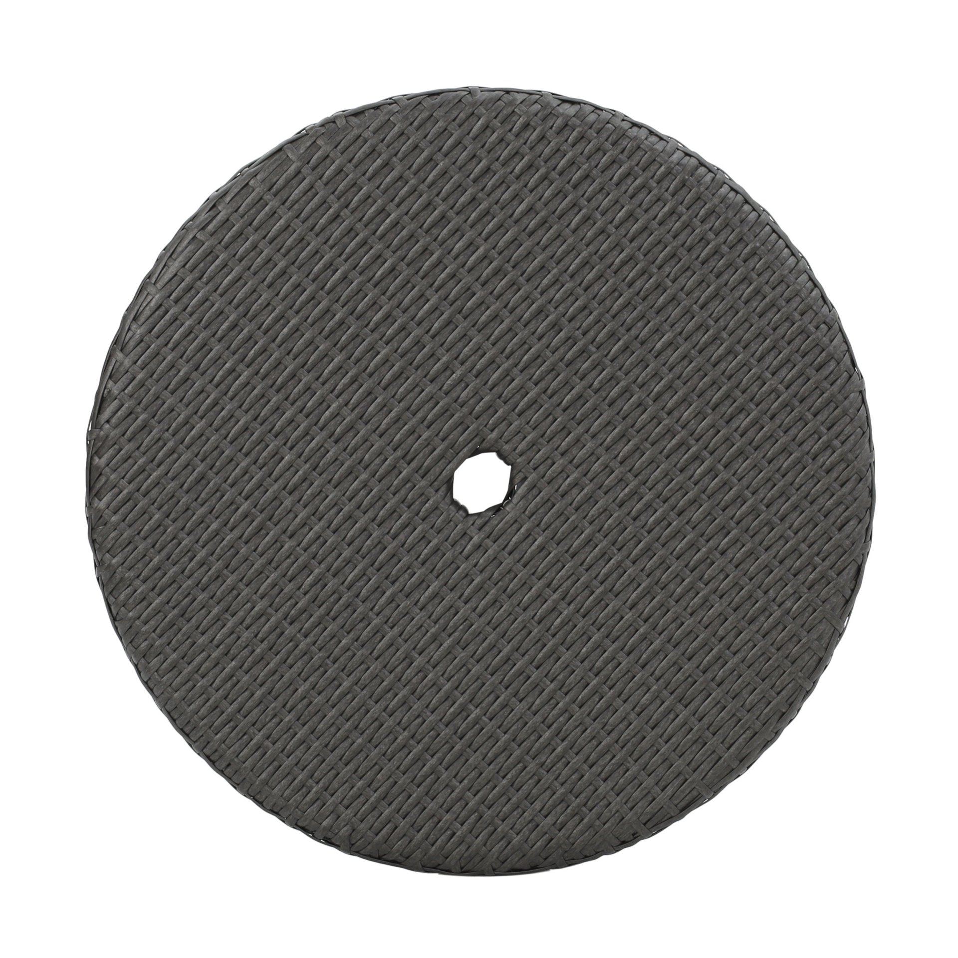 Outdoor Rattan Bistrotable With Surface Round - Gray - Image 6