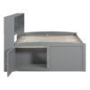 Full Size Daybed With 2 Bedside Cabinets, Upper Shelves And 4 Drawers - Gray - Image 4