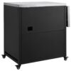Versatile Outdoor Cabinet With Folding & Expandable Work Surfaces, Ample Storage Space, And Lockable Wheels - Matte Black - Image 19