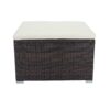 11 Piece Patio Wicker Conversation Set, 10 Seater Patio Sectional Set With 3 Storage Box Under Seat - Brown / White - Image 7