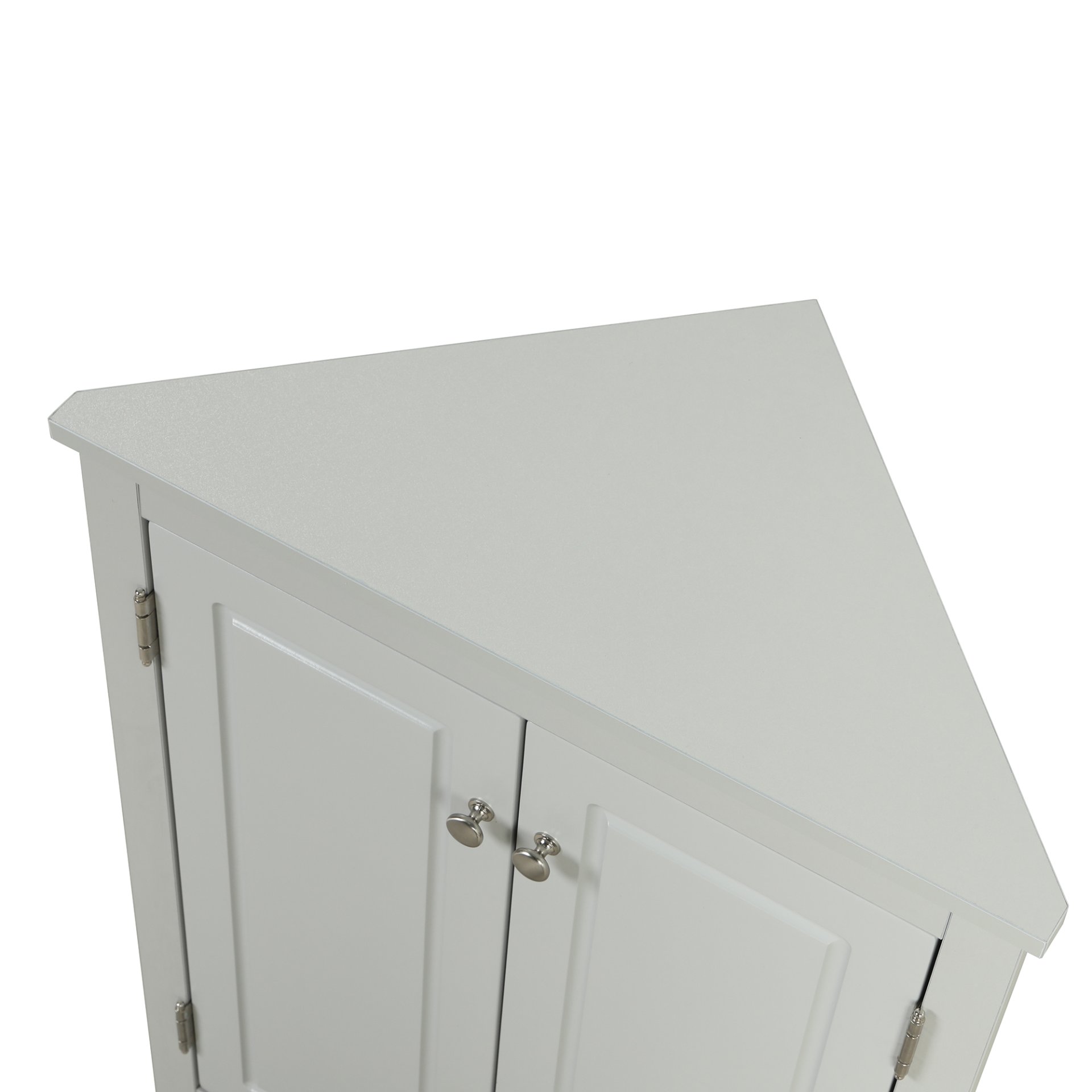 Triangle Bathroom Storage Cabinet With Adjustable Shelves, Freestanding Floor Cabinet For Home Kitchen - Gray - Image 23