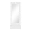 Elisa - Narrow Tall Mirror With Speaker And Drawer - White - Image 4