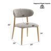 Kacey - 5 Piece Round Table Dining Room Set With Chairs - Natural - Image 10