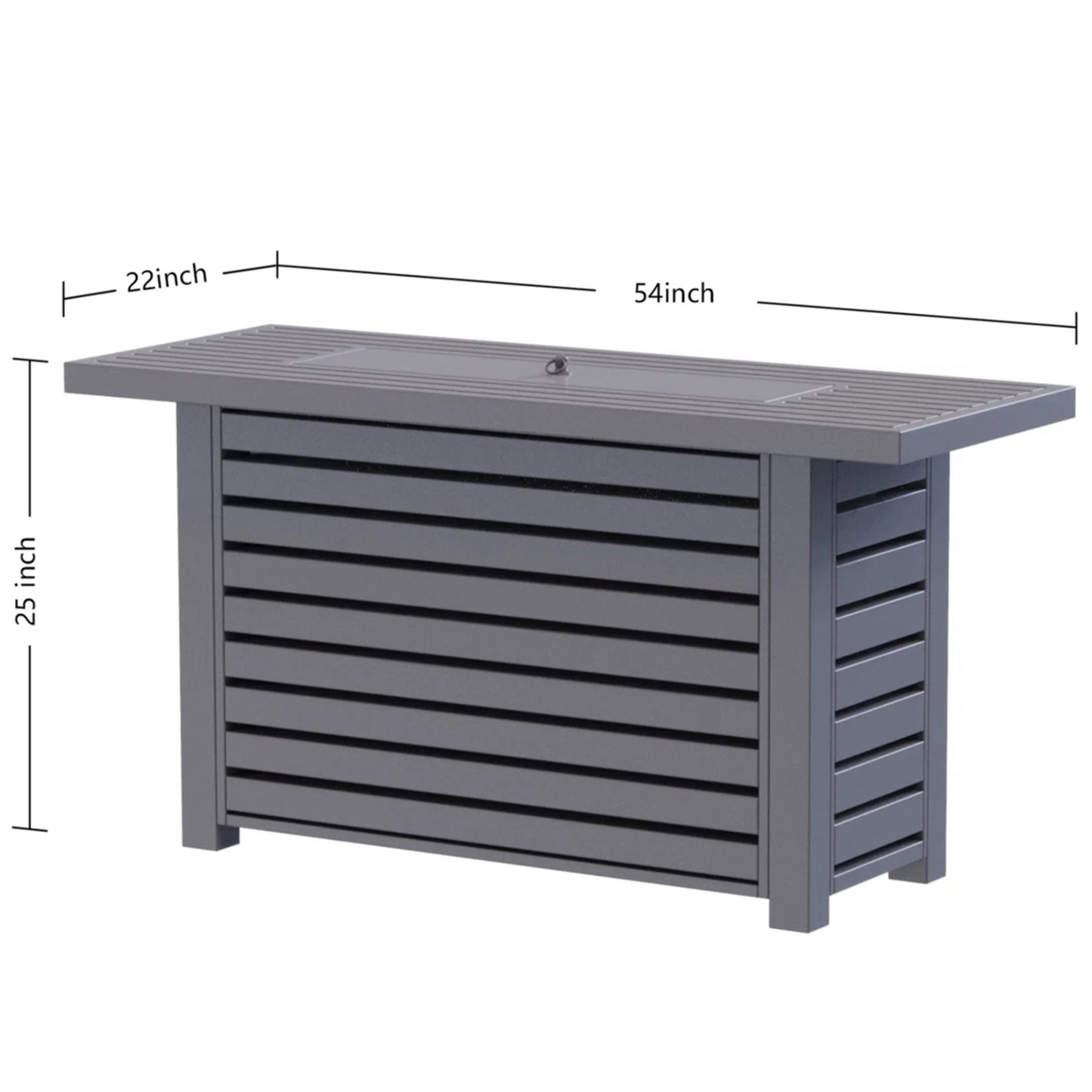 Propane / Gas Outdoor Fire Pit Table With Lid - Gray - Image 3