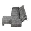 Convertible Futon Sofa Bed Futon Sofa Couch With An Adjustable Backrest, A Reversible Chaise Lounge And 2 Removable Armrest Pillows For Living Room - Gray - Image 20