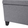 Contemporary Storage Ottoman Bench With Polyester Upholstery - Gray - Image 14