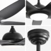 Indoor Ceiling Fan With 5 ABS Blades Remote Control Reversible Dc Motor For Living Room - Black - Image 5