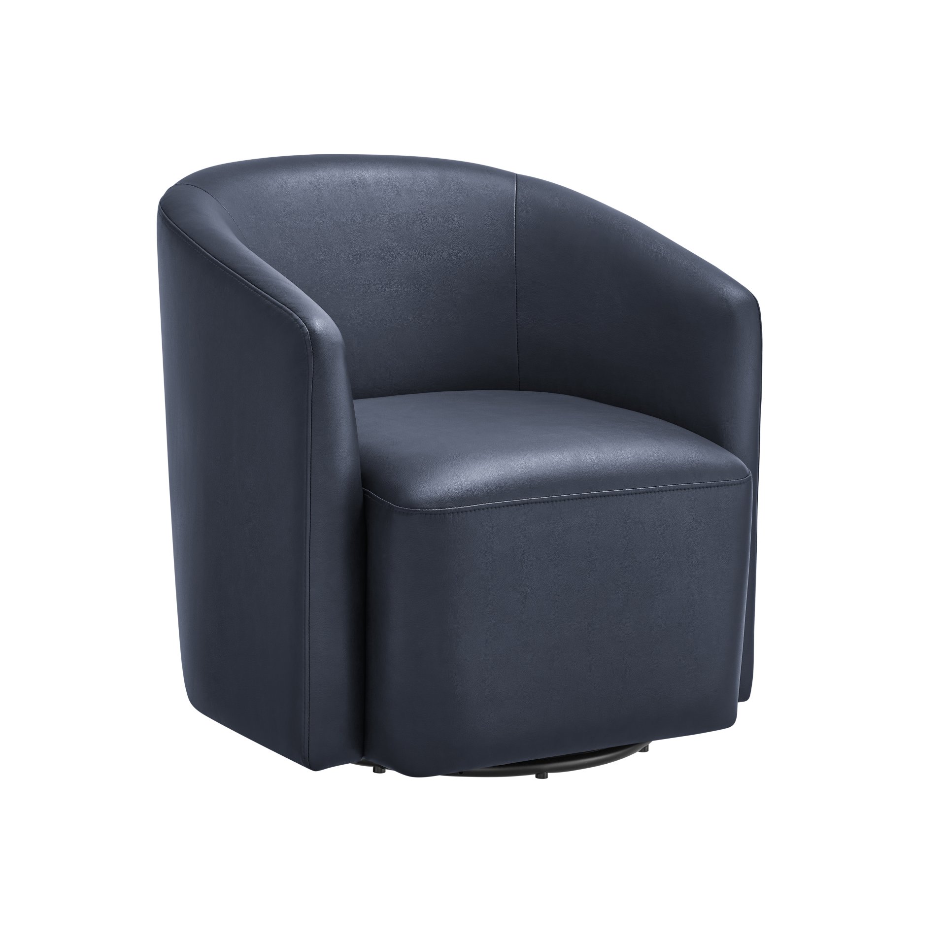 Ardena - Modern Swivel Barrel Chair - Blue - Image 8