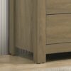 Finn - Oak Finish Dresser With 6 Drawers And Black Handles - Coffee Gray - Image 5