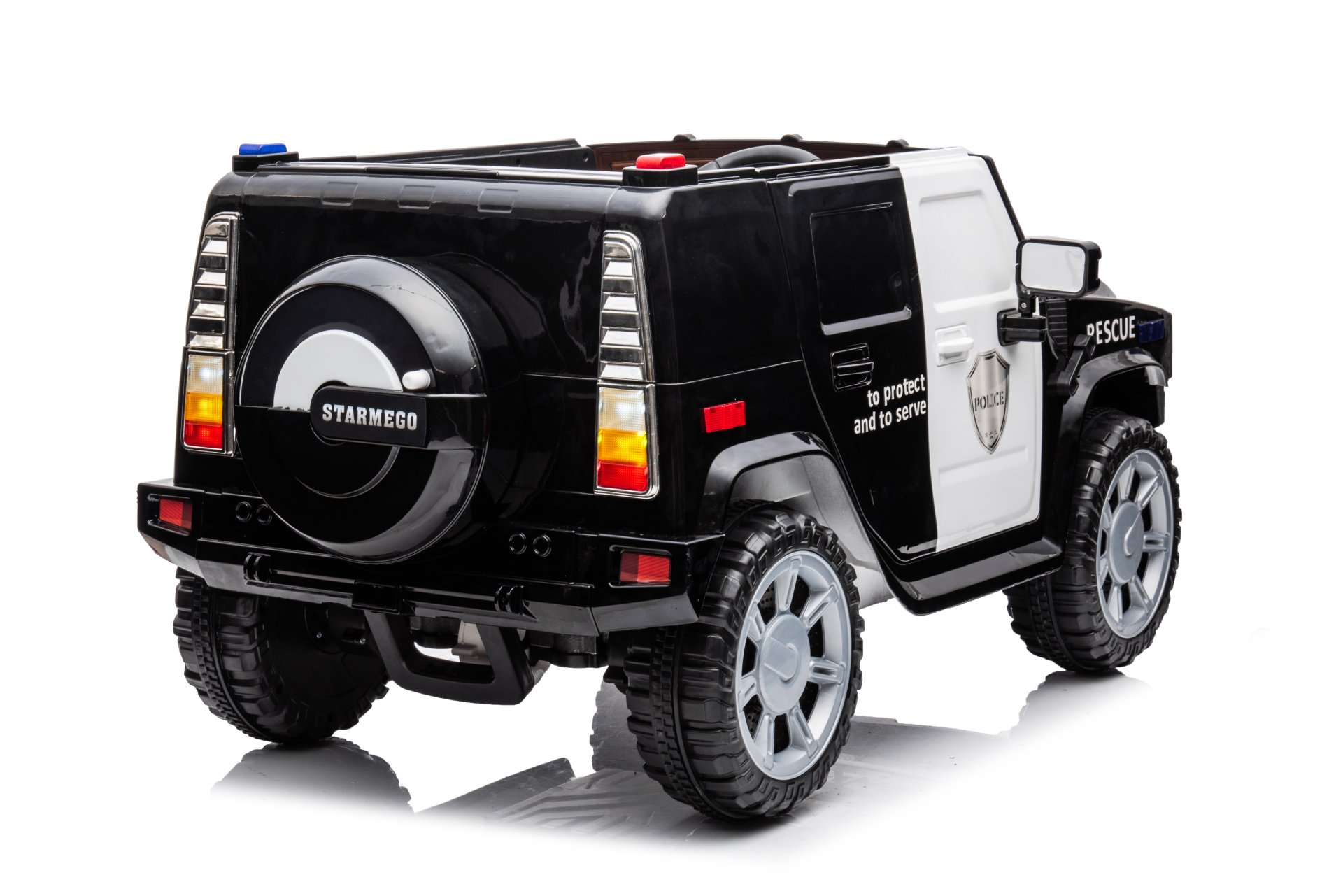 12V7A 30W*2 Four-Wheel Drive Leather Seat One Button Start, Forward And Backward, High And Low Speed, Music, Front Light, Power Display, Two Doors Can Open, 2.4G R / C, Seat Belt Four Wheel Absorber - Black - Image 11