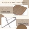 2 Pack Lounge Chair Set With Folding Square Table - Earthy Yellow / Khaki / White - Image 7