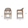 Americana - Mid-Century Modern Cane Back Dining Chair Textured Weave - Taupe Beige - Image 12