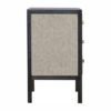 Faux Leather Nightstand, 3 Drawer - Black - Image 20