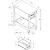 Accent End Table, 2 Tier, Narrow, Storage Drawer, Transitional - Walnut - Image 12