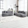 Bean Bag Sofa Lazy Sofa Durable Comfort Lounger High Back Bean Bag Chair Couch For Adults And Kids, Indoor & Outdoor - Dark Gray - Image 12