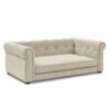 Modern Elegant Rectangle Pet Bed, Durable Elevated Dog Sofa - Beige - Image 9