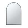 Arched Mirror With Metal Frame, Wall Mirror For Living Room Bedroom Entryway - Black - Image 2