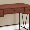 Computer Desk For Home Office, Laptop, Storage Drawers, Transitional - Cherry - Image 9