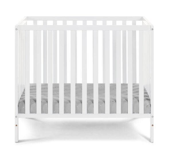 Palmer - 3 In 1 Convertible Mini Crib With Mattress Pad - White