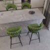 26" Bar Stool With 360 Swivel (Set of 4) - Green - Image 5