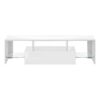 TV Stand, Console, Media Entertainment Center, Storage Cabinet, Glossy Contemporary & Modern - White - Image 4