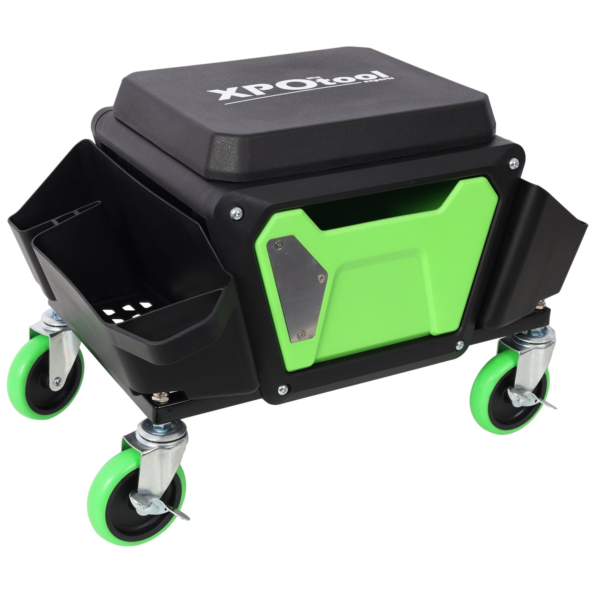 Heavy Duty Mechanic Stool With Wheels And Soft Rubber Cushion And 330Lbs Capacity - Green - Image 7