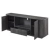 Modern Wavy TV Stand Rounded Sideboard With Storage Cabinet - Black - Image 7