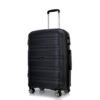 Hardshell Suitcase Spinner Wheels Pp Luggage Sets Lightweight Durable Suitcase & Tsa Lock, 3 Piece Set (20/24/28) - Black - Image 5
