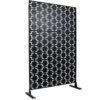 Outdoor / Indoor Privacy Screen Metal Privacy Screen, Freestanding Decorative Privacy Screen For Deck Balcony Patio - Black - Image 5