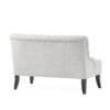 Nicole - French Style Upholstered Loveseat With Tufted Backrest - Light Gray - Image 7