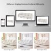 Modern, Modular Sofa, 4 Seat Chenille Sectional Couch Set With 2 Pillows Included, Freely Combinable Indoor Funiture - White - Image 21