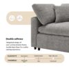 Modern Modular Cloud Sofa Bed, 6 Seat Chenille Sectional Couch Set With Ottoman, Free Combination, Convertible U Shaped Sleeper Sofa - Gray - Image 18
