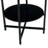Tempered Glass End Table (Set of 2), Round Coffee Table For Bedroom Living Room Office - Black - Image 16